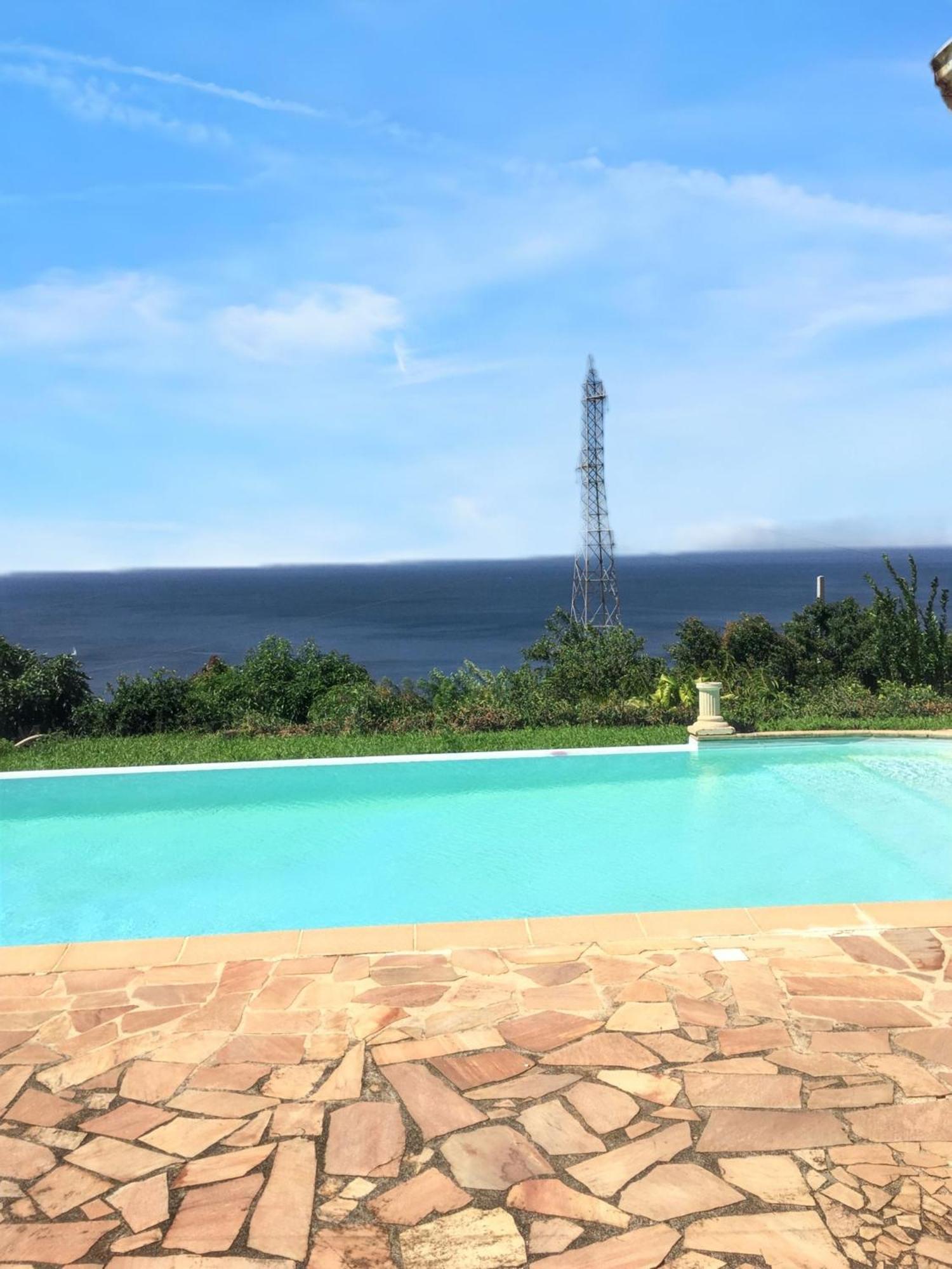 Villa Enchantee Avec Vue Sur Mer Et Piscine Au Carbet 르 카르베 외부 사진